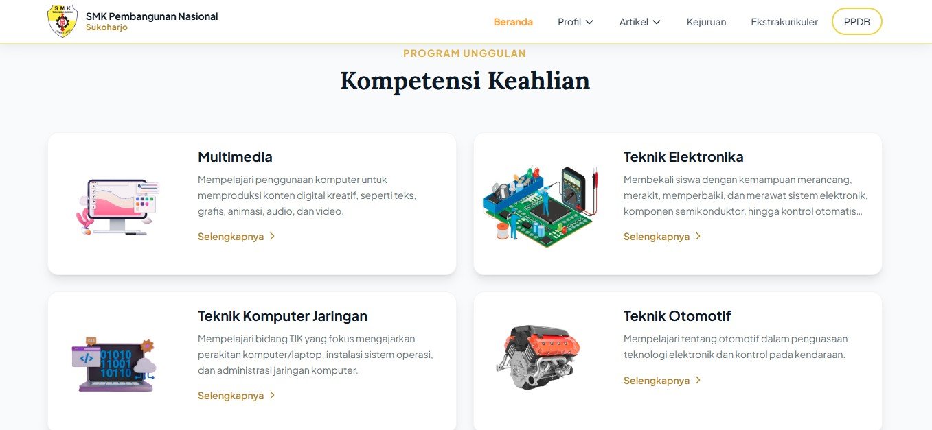 Website SMK Pemnas Sukoharjo